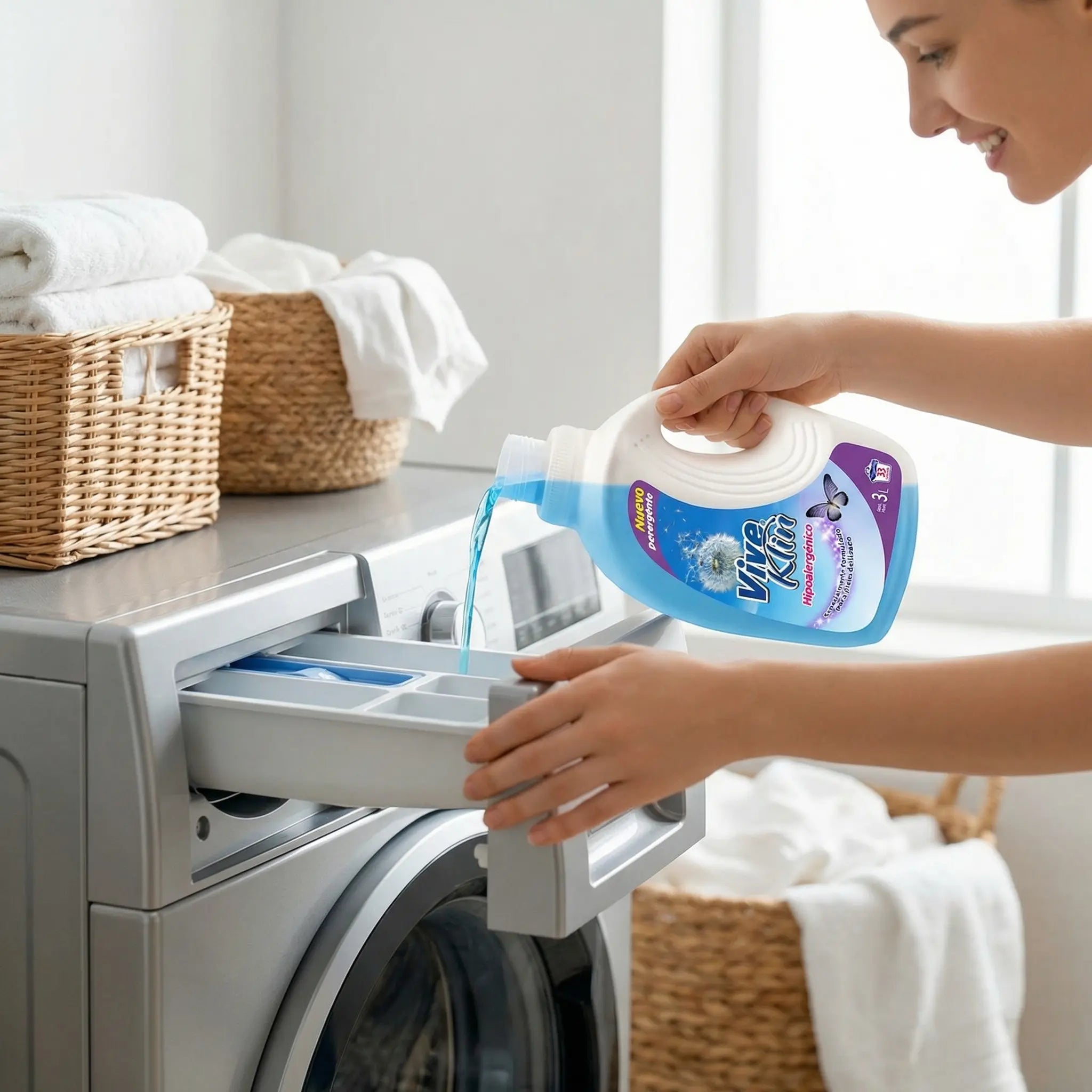 Detergente líq. Hipoalergénico 3 lts. Viveklin
