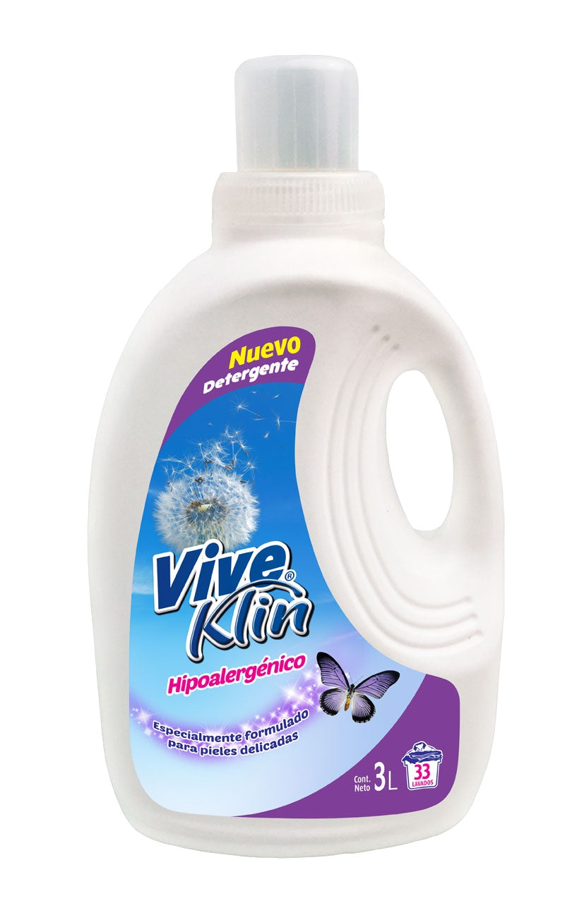 Detergente líq. Hipoalergénico 3 lts.  Viveklin