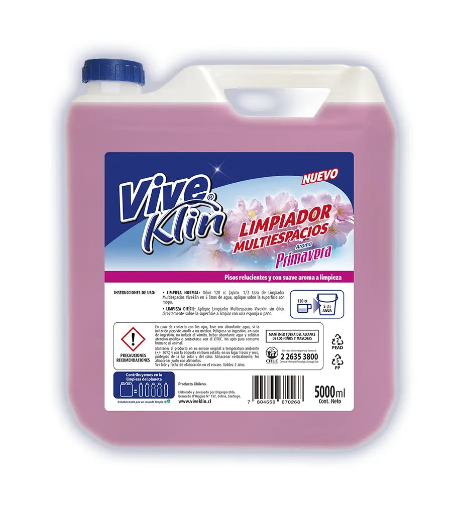 Limpiapisos Primavera Bidon 5 lts. Viveklin